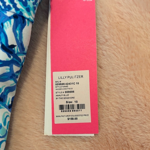 Lilly Pulitzer Blue and White Swimsuit - Picture 2 of 4